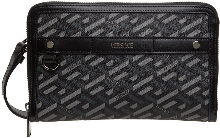 Photo: Versace Black La Greca Messenger Bag