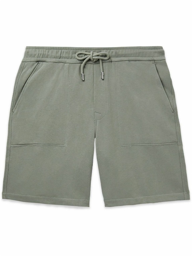 Photo: Mr P. - Straight-Leg Cotton-Jersey Drawstring Shorts - Green