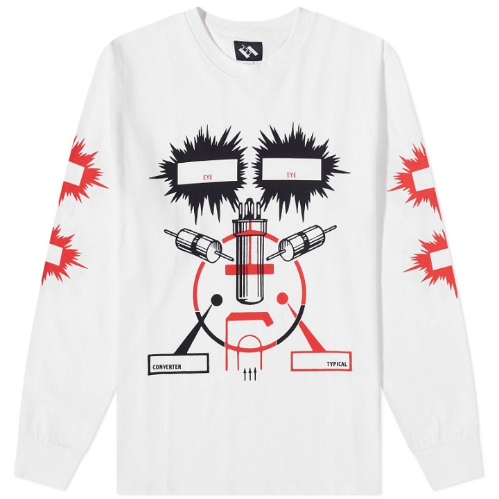 Photo: The Trilogy Tapes Men's Eye Check Long Sleeve T-Shirt in White