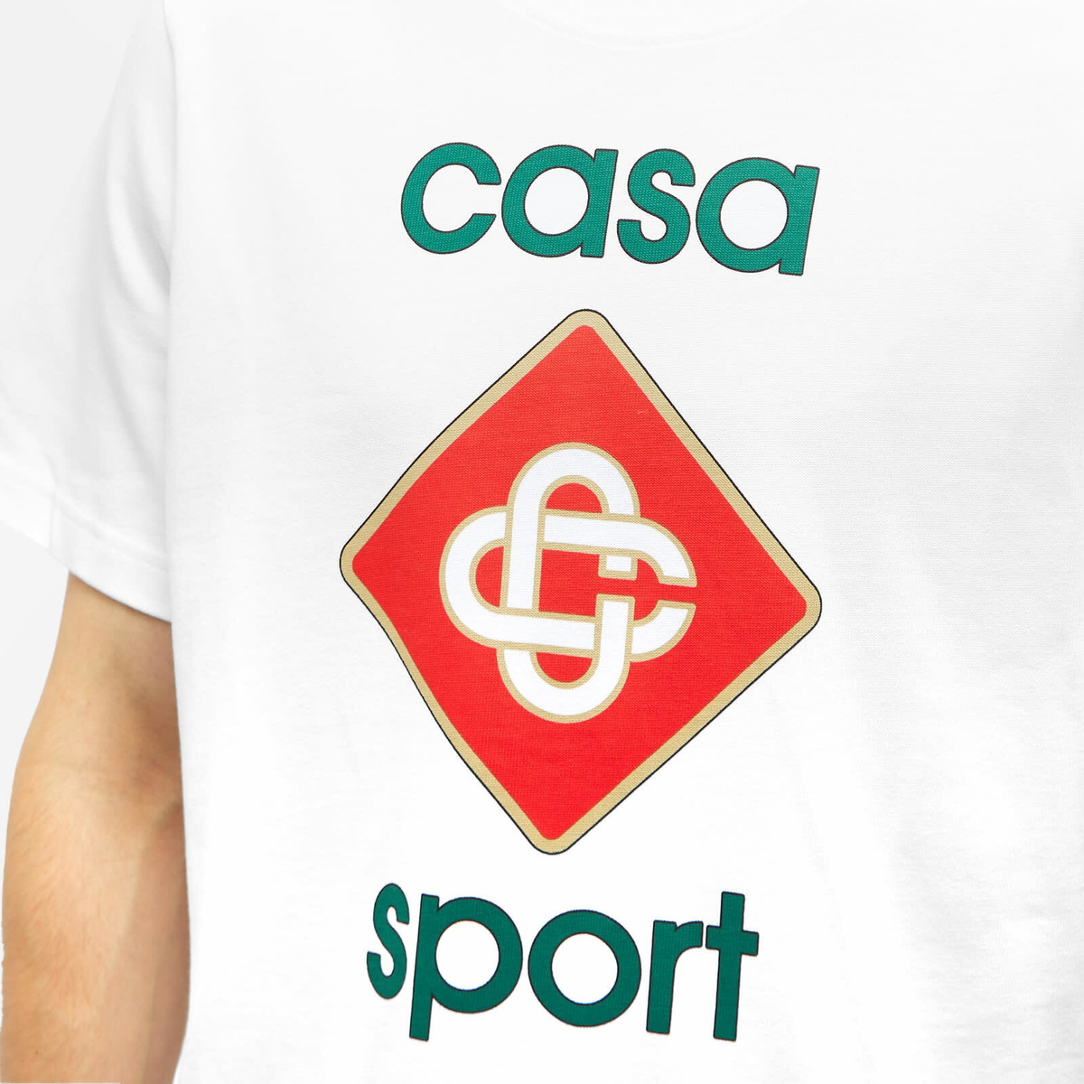 Casablanca Men's Casa Sport Logo T-Shirt in White Casablanca