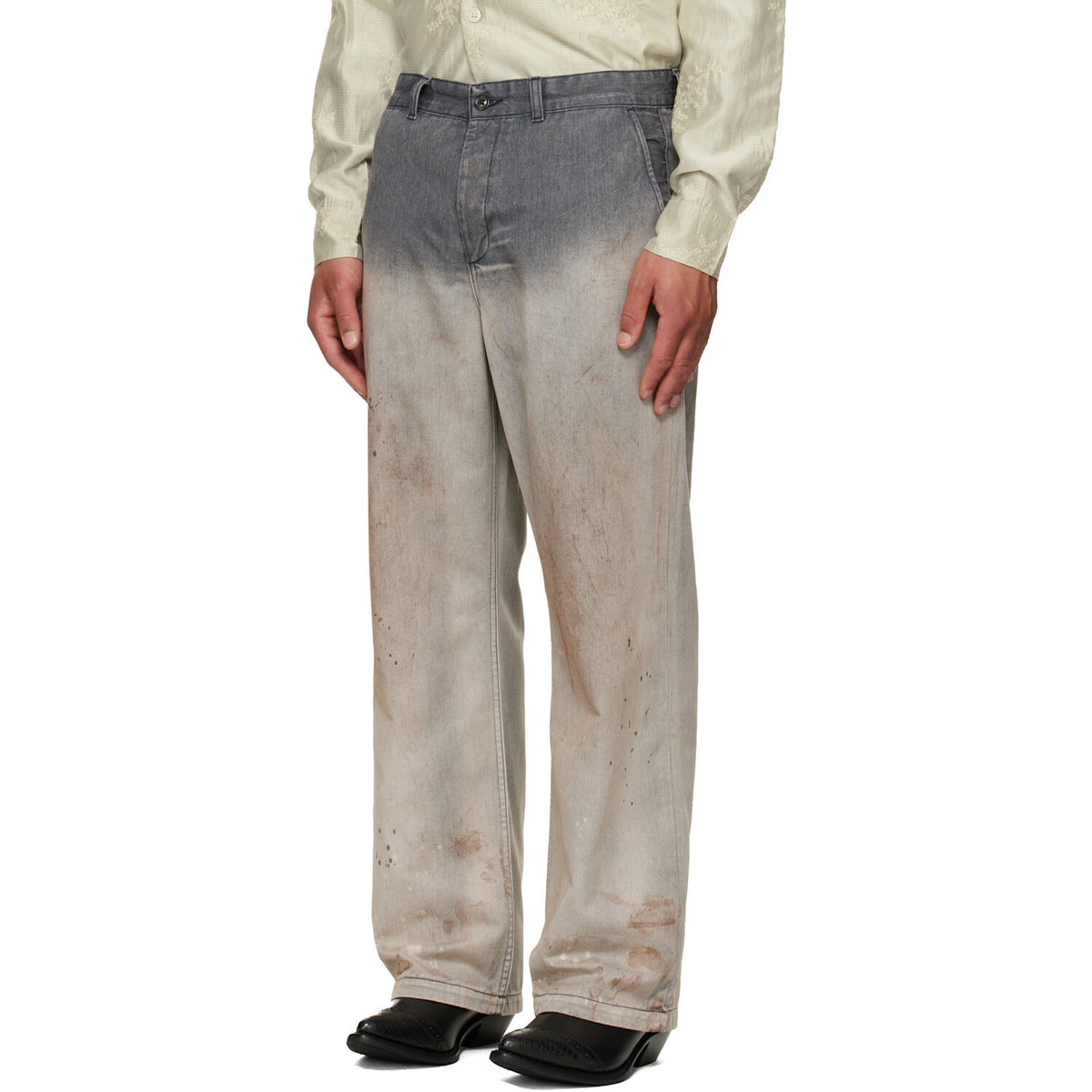 OUR LEGACY Gray Rig Chino Jeans