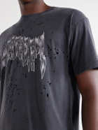Satisfy - Logo-Print Distressed MothTech™ Cotton-Jersey T-Shirt - Black