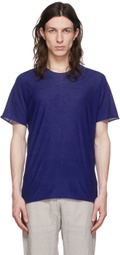 Label Under Construction Blue Cotton T-Shirt