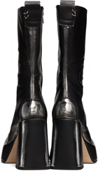 Miista Black & White Apple Ankle Boots
