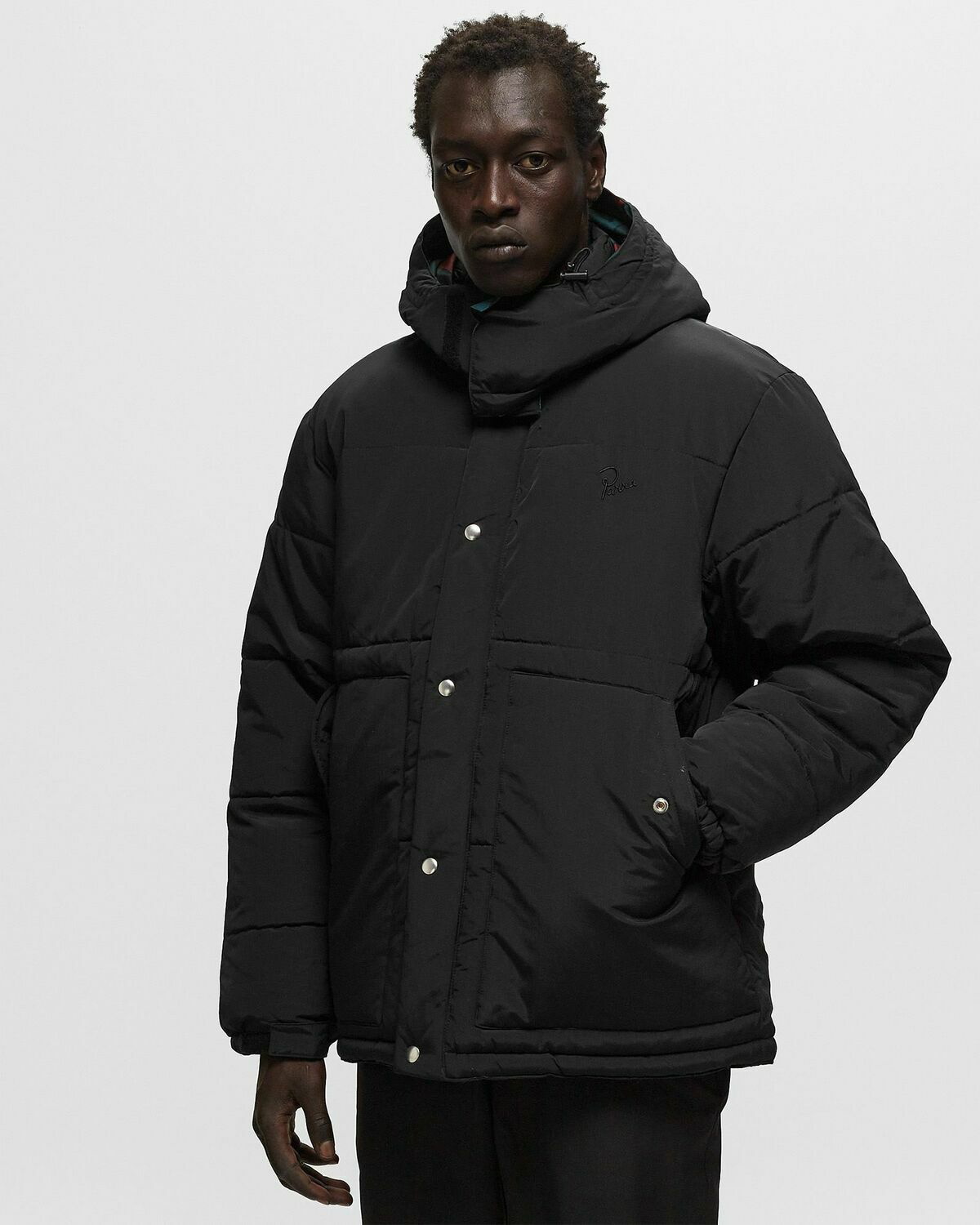 By Parra Trees In Wind Puffer Jacket Black - Mens - Down & Puffer ...