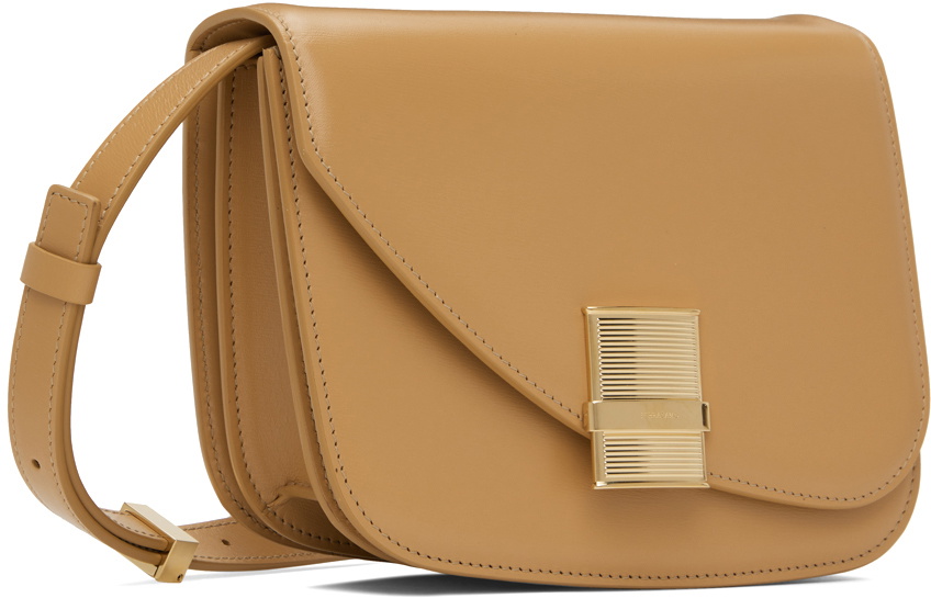 Ferragamo Tan Small Fiamma Crossbody Bag