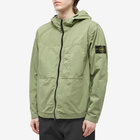 Stone Island Men's Supima Cotton Twill Stretch Hooded Jacket in Sage