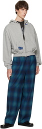 We11done Blue Flannel Lounge Pants