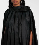 Simone Rocha Caped pleated taffeta minidress