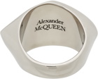 Alexander McQueen Silver Molten Ring