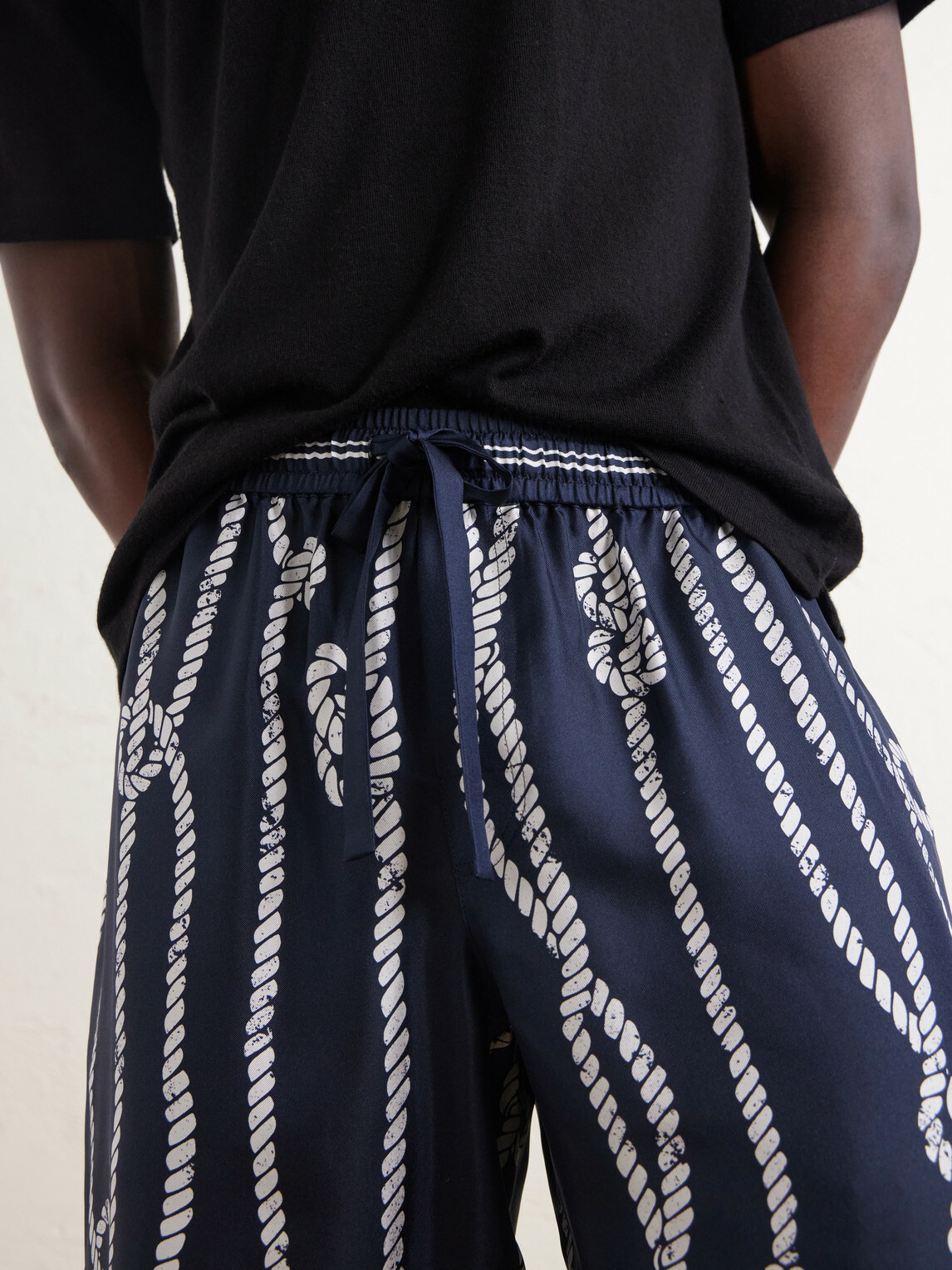 Dolce&Gabbana - Marina Straight-Leg Printed Silk-Twill Drawstring Shorts - Blue