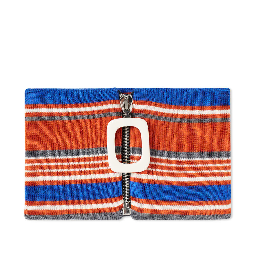 zipped striped neckband in neutrals | JW Anderson GB