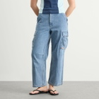 SUNDAYFRUITMARKET Women's Sun Denim Cargo Pants in Blue