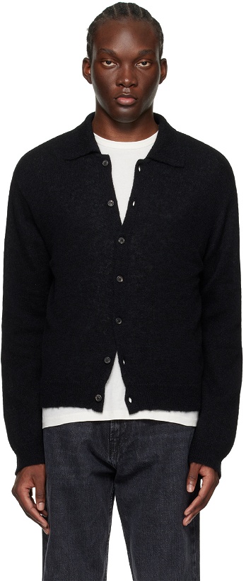 Photo: Our Legacy Black Evening Polo Cardigan