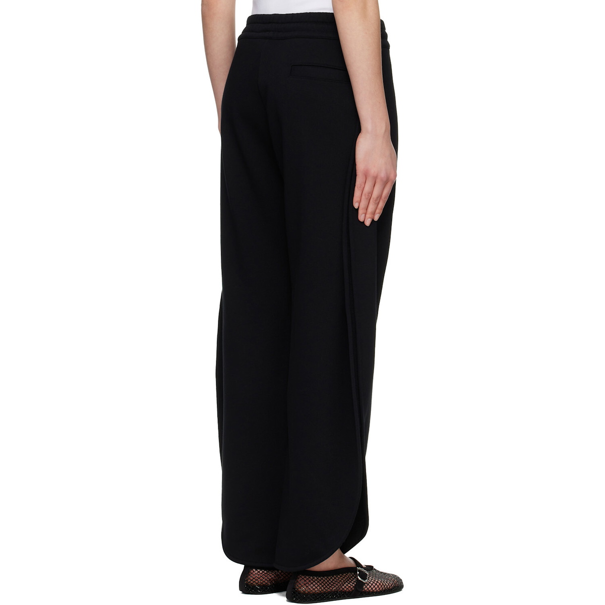 ALAÏA Black Petal Fleece Sweatpants