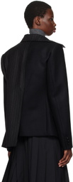 sacai Black Paneled Blazer