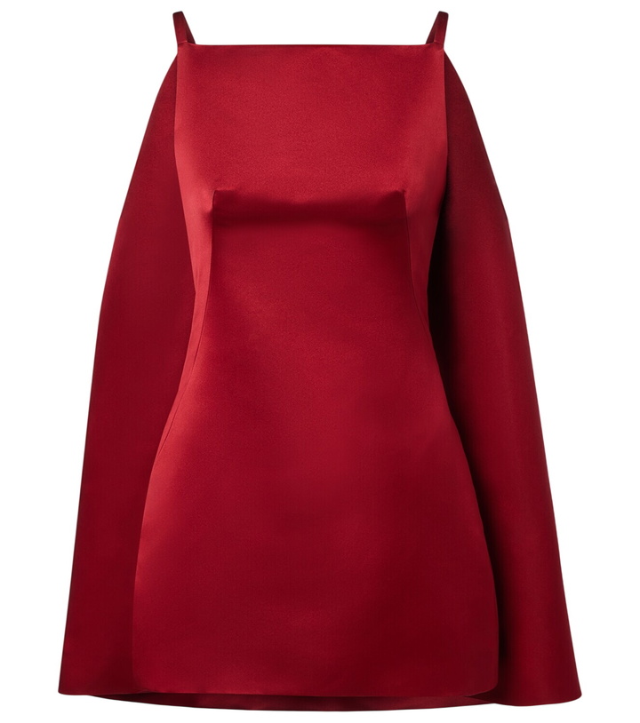 Photo: Givenchy Sliced caped silk duchess satin minidress