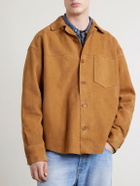 AMI PARIS - Suede Overshirt - Brown