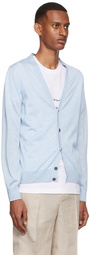 Brioni Blue Cashmere Cardigan