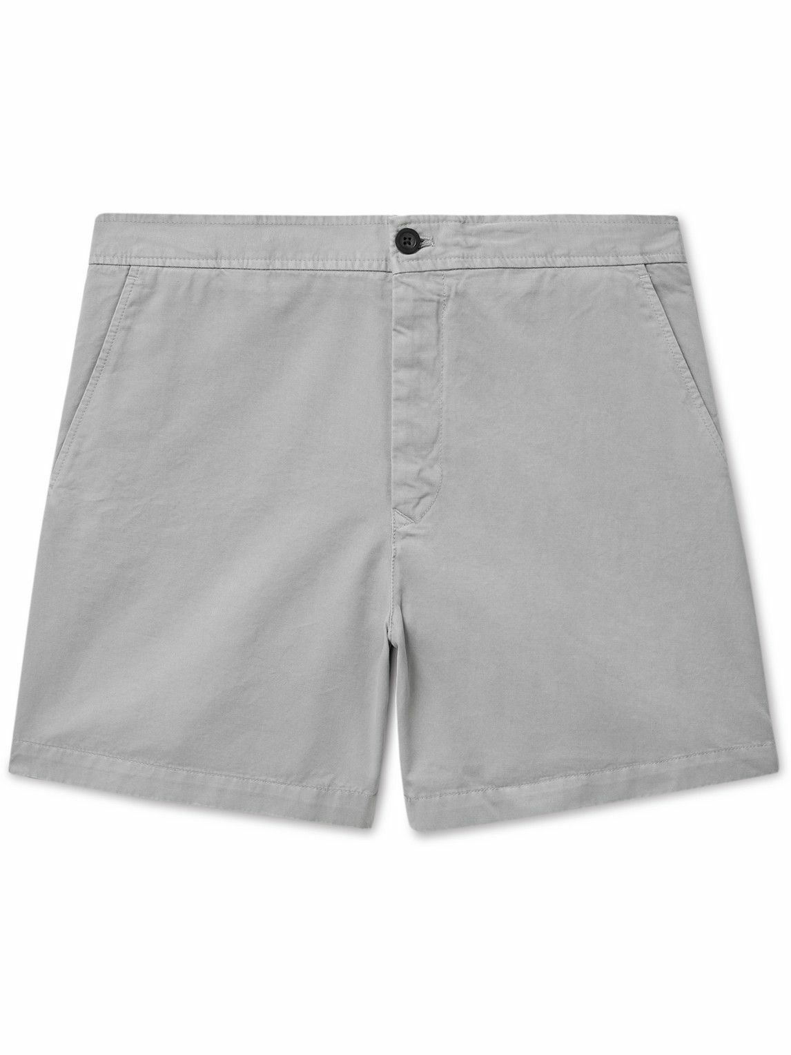 Mr P. - Straight-Leg Cotton-Twill Shorts - Gray Mr P.