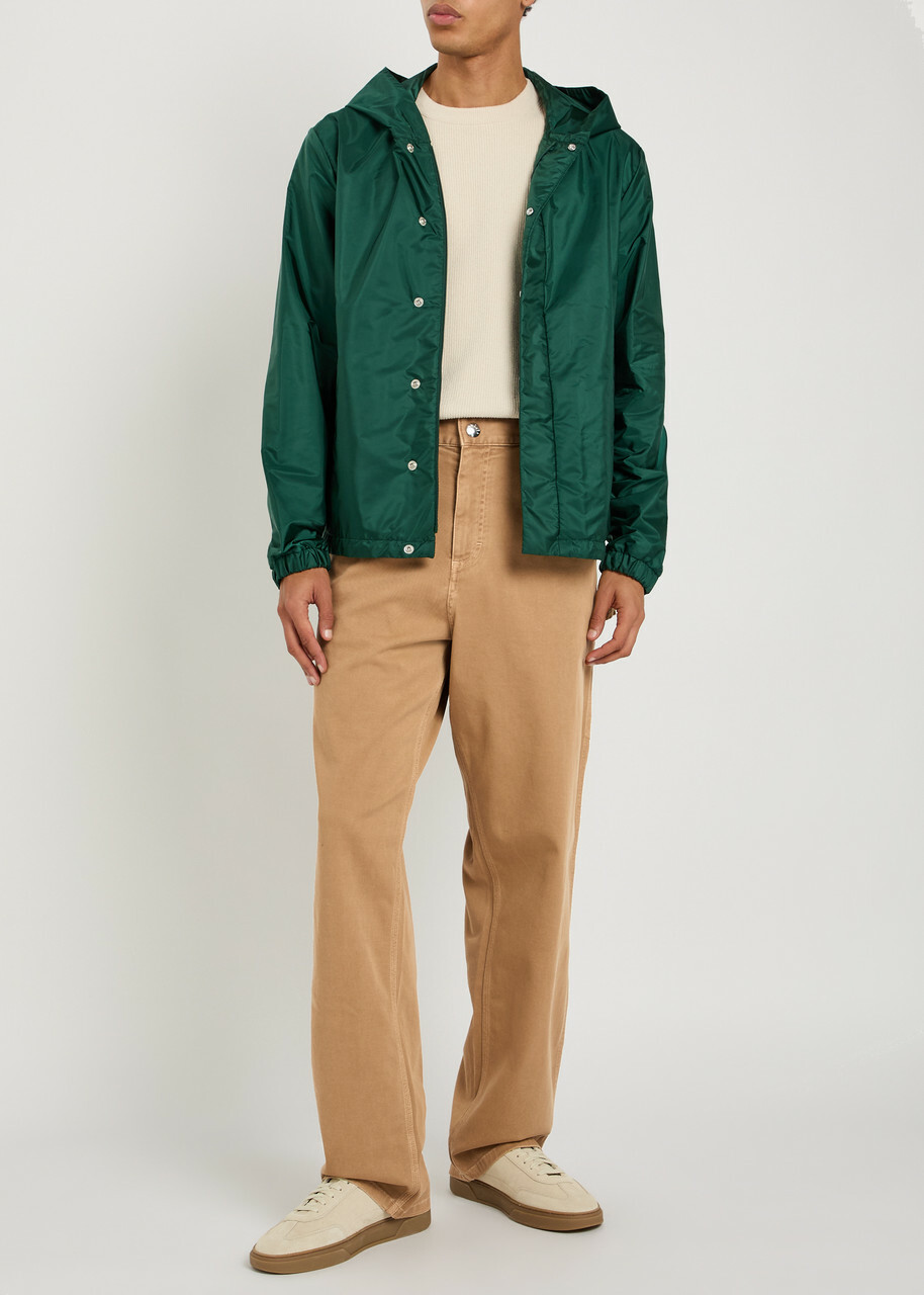 Moncler Straight-leg Stretch-cotton Trousers Tan