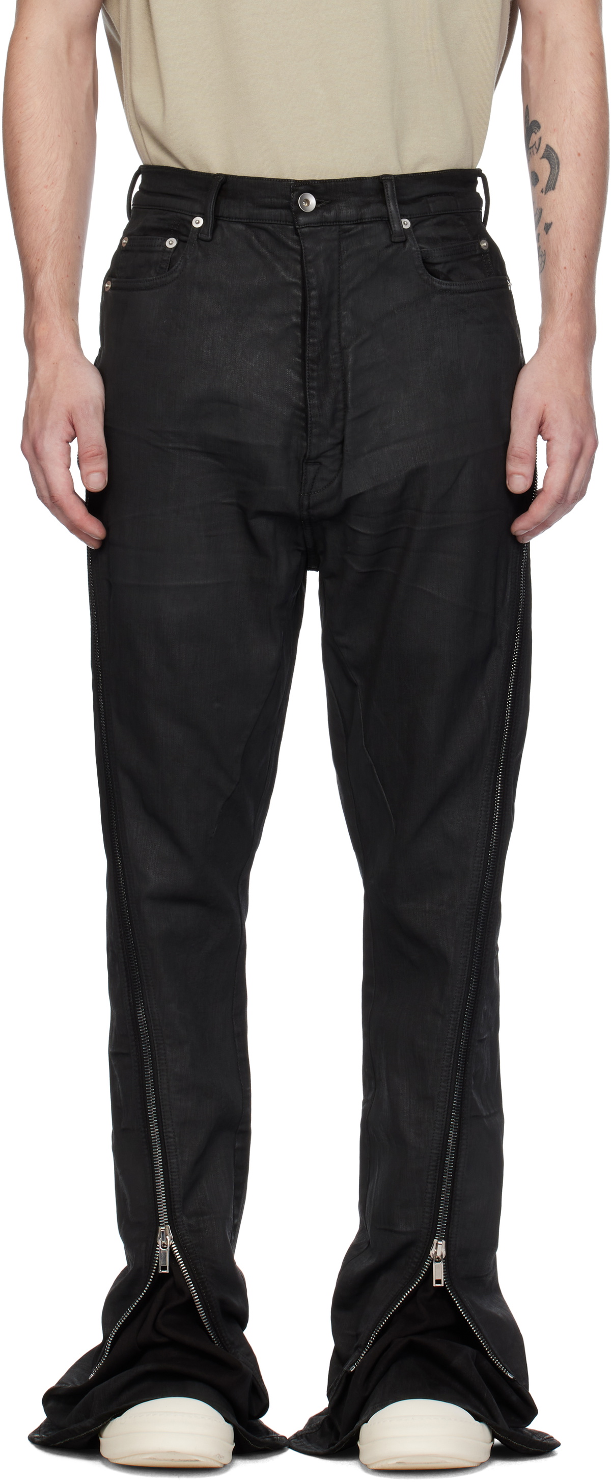 DRKSHDW | BOLAN BANANA JEANS BLACK (TF) パンツ Rick Owens DRKSHDW Black Porterville Bolan Banana Jeans Rick