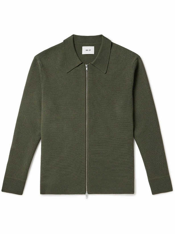 Photo: NN07 - Harald 6530 Knitted Zip-Up Cardigan - Green
