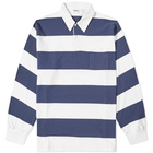 Uniform Bridge Men's Striped Rugby Shirt in Ivory