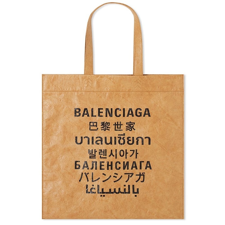 Photo: Balenciaga Languages Logo Tote Bag