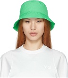 Y-3 Green Logo Bucket Hat