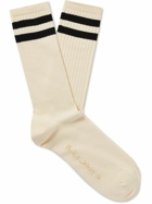 Nudie Jeans - Amundsson Striped Organic Cotton-Blend Socks