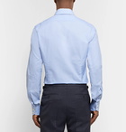 TOM FORD - Light-Blue Slim-Fit Puppytooth Cotton Shirt - Light blue