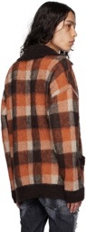 Dsquared2 Orange & Brown Americana Outdoor Cardigan