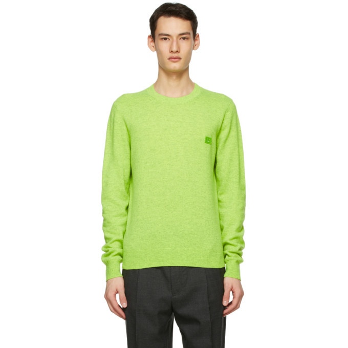 Photo: Acne Studios Green Wool Patch Sweater