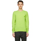 Acne Studios Green Wool Patch Sweater