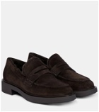 Gianvito Rossi Harris shearling-lined suede loafers