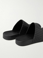 Bottega Veneta - Embossed Rubber Clogs - Black