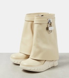 Givenchy Shark Lock Biker leather ankle boots