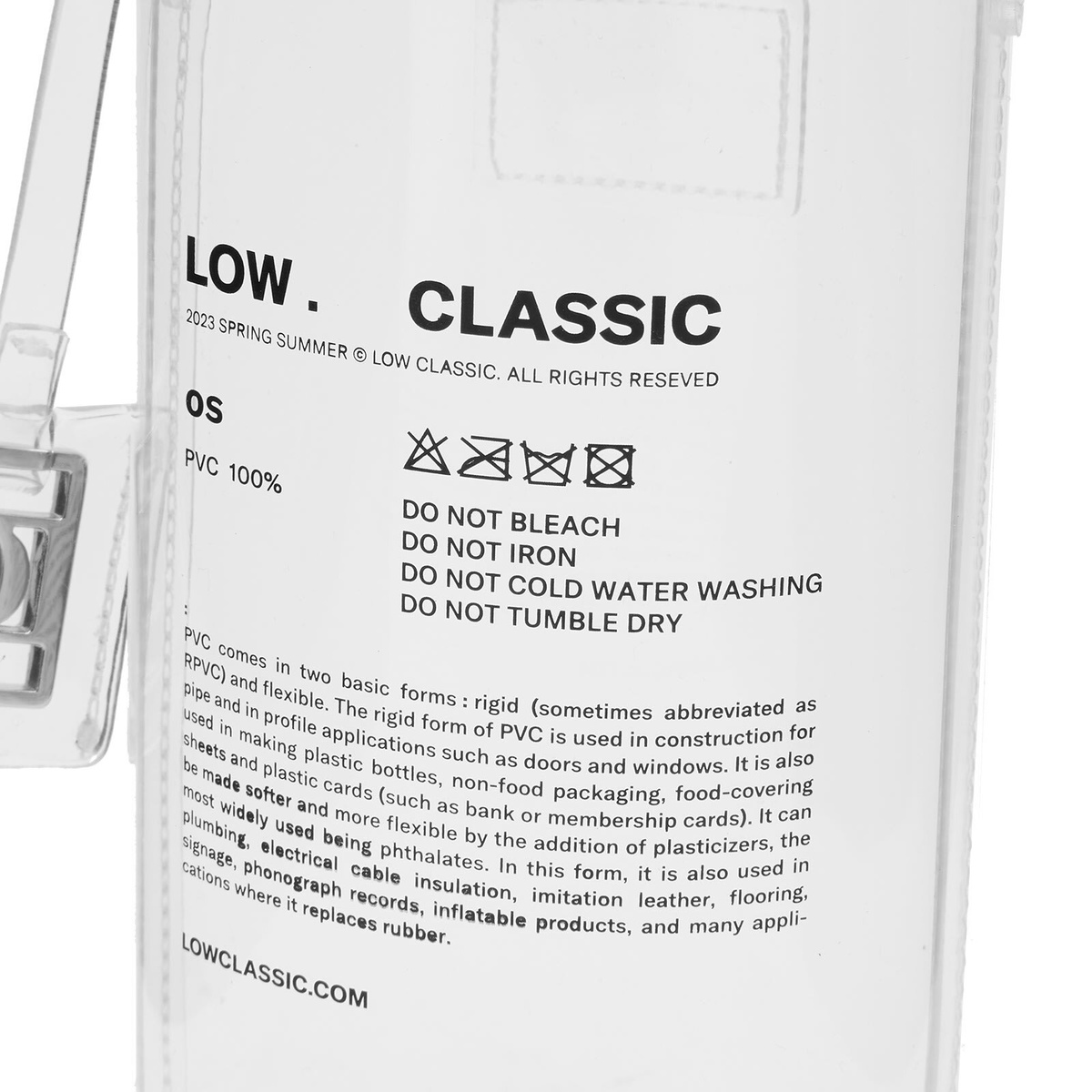 ◆LOW CLASSIC◆ PVC MINI BAG Low Classic Women's PVC Mini Bag in Clear Low Classic