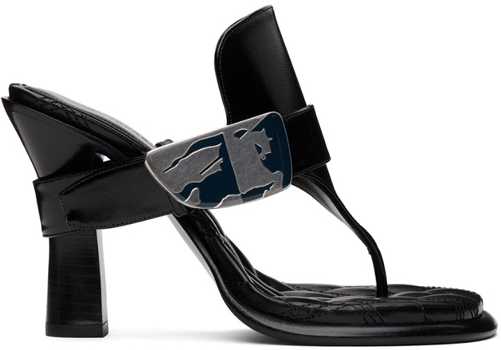 Photo: Burberry Black Leather Bay Heeled Sandals