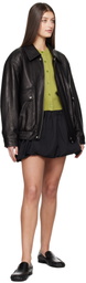 Dunst Black Oversized Vintage Leather Jacket