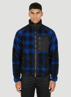 Dorian Check Fleece Jacket in Dark Blue