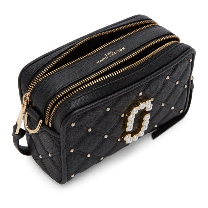 Marc Jacobs Black The Quilted Softshot Pearl 21 Bag Marc Jacobs