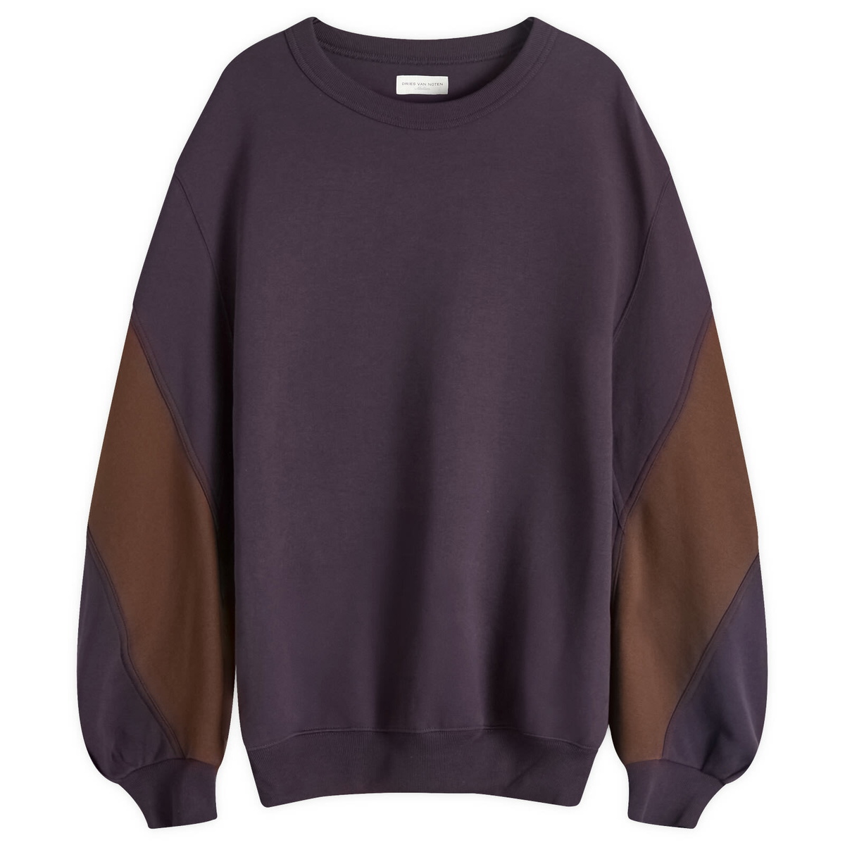 Dries Van Noten Men's Handy Panel Sleeve Crew Sweatshirt in Dries Van Noten Men's Handy Panel Sleeve Crew Sweatshirt in