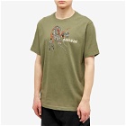Maharishi Men's Embroided Sue-Rye Dragon T-Shirt in Olive