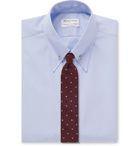 Kingsman - Turnbull & Asser Slim-Fit Pinned-Collar Striped Cotton Shirt - Blue