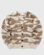 ølåf Wavy Drift Knitted Cardigan Brown/Beige Zippers & Cardigans