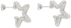 Collina Strada Silver Crystal Clear Rhinestone Star Earrings