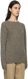 Norse Projects Grey Birnir Brushed Lambswool Sweater