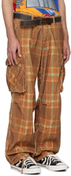 ERL Brown Printed Cargo Pants